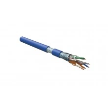 Hyperline FUTP4-C5E-S24-IN-LSZH-BL-305 (305 м) Кабель витая пара F/UTP, категория 5e, 4 пары (24 AWG), одножильный(solid), экран - фольга, LSZH, нг(А)-HF, –20°C – +75°C, синий - гарантия:15 лет компонентная, 25 лет системная