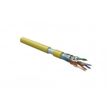 Hyperline FUTP4-C5E-S24-IN-LSZH-YL-305 (305 м) Кабель витая пара F/UTP, категория 5e, 4 пары (24 AWG), одножильный(solid), экран - фольга, LSZH, нг(А)-HF, –20°C – +75°C, желтый - гарантия:15 лет компонентная, 25 лет системная