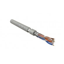 Hyperline FUTP4-C6-S23-IN-LSLTX-GY-305 (305 м) Кабель витая пара F/UTP, категория 6, 4 пары (23 AWG), одножильный (solid), экран - фольга, нг(А)-LSLTx, внутренний, серый