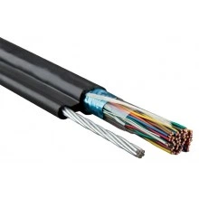 Hyperline FUTP50-C3-S24-SW-OUT-PE-BK-500 (500 м) Кабель витая пара, экранированная F/UTP, категория 3, 50 пар (24 AWG), одножильный (solid), экран - фольга, с металлическим тросом, внешний, UV PE, –40°C - +60°C, черный