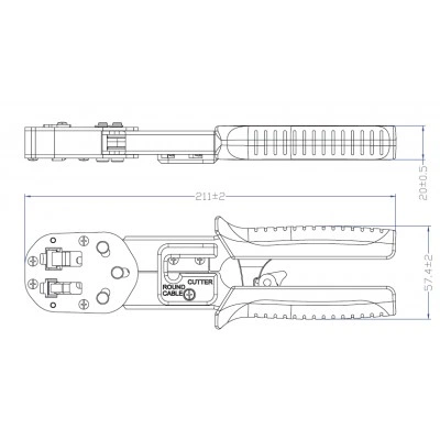 Hyperline HL-3H00010 Инструмент обжимной для разъемов RJ45 серии PLEZ Hyperline HL-3H00010 Инструмент обжимной для разъемов RJ45 серии PLEZ