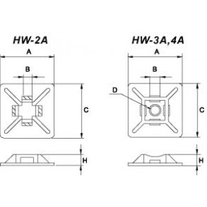Hyperline HW-3A (HW-3AC) Самоклеящаяся площадка для крепл. стяжек (19x19 мм) (100 шт) Hyperline HW-3A (HW-3AC) Самоклеящаяся площадка для крепл. стяжек (19x19 мм) (100 шт)