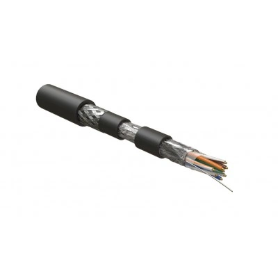 Hyperline IFUTP4-C5E-S24/1-ARM/W-LSZH/NY-BK (500 м) Кабель для сетей Industrial Ethernet, категория 5e, 4x2x24 AWG, однопроволочные жилы (solid), F/UTP, бронированный, LSZH/NY, черный