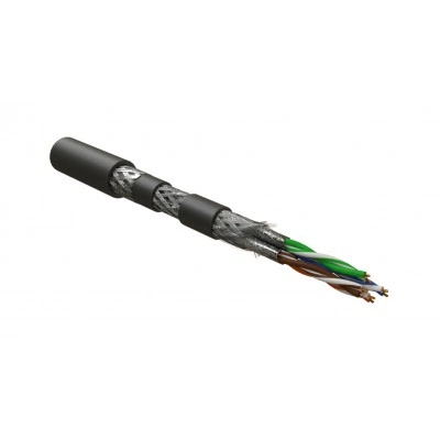 Hyperline ISFTP4-C6-P23/7-ARM/W-SHF1/SHF2-BK (500 м) Кабель для сетей Industrial Ethernet, категория 6, 4x2x23 AWG, многопроволочные жилы (patch), S/FTP, бронированный, SHF1/SHF2, черный
