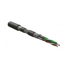 Hyperline ISFTP4-C7A-P23/7-ARM/W-SHF1/SHF1-BK (500 м) Кабель для сетей Industrial Ethernet, категория 7A, 4x2x23 AWG, многопроволочные жилы (patch), S/FTP, бронированный, SHF1/SHF1, черный