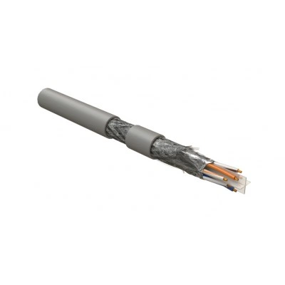 Hyperline ISFUTP4-C6-P24/19-PU-GY (500 м) Кабель для сетей Industrial Ethernet, категория 6, 4x2x24 AWG (19х0.12 мм), многопроволочные жилы (patch), SF/UTP, PU, серый