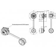 Hyperline KJ-IE-8P8C-C5e-180-BK Промышленный модуль Keystone Jack RJ-45 (8P8C), IP67, категория 5e, с защитной крышкой, черный