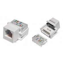Hyperline KJ1-6P6C-C2-90-WH Вставка Keystone Jack, RJ-12(6P6C), IDC(Toolless)