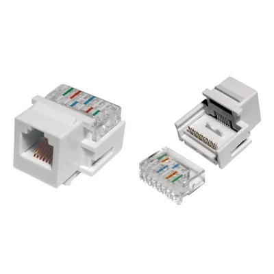 Hyperline KJ1-6P6C-C2-90-WH Вставка Keystone Jack, RJ-12(6P6C), IDC(Toolless)