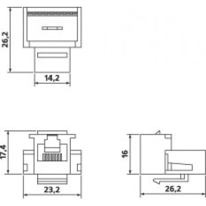 Hyperline KJ1-6P6C-C2-90-WH Вставка Keystone Jack, RJ-12(6P6C), IDC(Toolless) Hyperline KJ1-6P6C-C2-90-WH Вставка Keystone Jack, RJ-12(6P6C), IDC(Toolless)