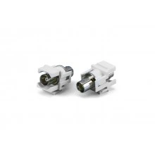 Hyperline KJ1-BNC-D-WH Вставка формата Keystone Jack с проходным адаптером BNC, D type, ROHS, белая