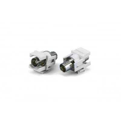 Hyperline KJ1-BNC-D-WH Вставка формата Keystone Jack с проходным адаптером BNC, D type, ROHS, белая Hyperline KJ1-BNC-D-WH Вставка формата Keystone Jack с проходным адаптером BNC, D type, ROHS, белая