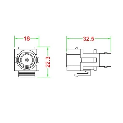 Hyperline KJ1-BNC-D-WH Вставка формата Keystone Jack с проходным адаптером BNC, D type, ROHS, белая Hyperline KJ1-BNC-D-WH Вставка формата Keystone Jack с проходным адаптером BNC, D type, ROHS, белая