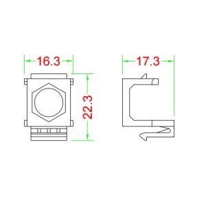 Hyperline KJ1-COAX-WH Вставка формата Keystone Jack для коаксиальных разъемов, ROHS, белая Hyperline KJ1-COAX-WH Вставка формата Keystone Jack для коаксиальных разъемов, ROHS, белая