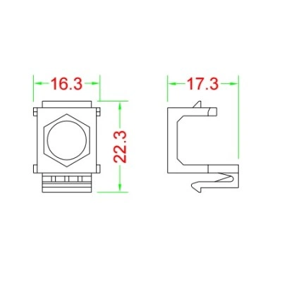 Hyperline KJ1-COAX-WH Вставка формата Keystone Jack для коаксиальных разъемов, ROHS, белая Hyperline KJ1-COAX-WH Вставка формата Keystone Jack для коаксиальных разъемов, ROHS, белая