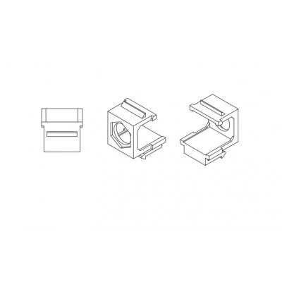 Hyperline KJ1-COAX-WH Вставка формата Keystone Jack для коаксиальных разъемов, ROHS, белая Hyperline KJ1-COAX-WH Вставка формата Keystone Jack для коаксиальных разъемов, ROHS, белая