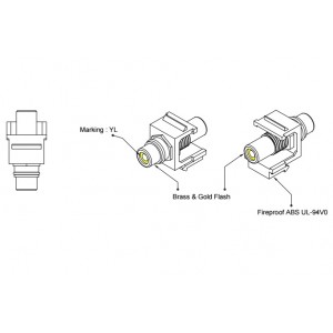 Hyperline KJ1-RCA/YL-HG-WH Вставка формата Keystone Jack с проходным адаптером RCA (желтый), Hex. type, gold plated, ROHS, белая Hyperline KJ1-RCA/YL-HG-WH Вставка формата Keystone Jack с проходным адаптером RCA (желтый), Hex. type, gold plated, ROHS, белая