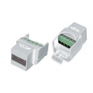 Hyperline KJ1-USB-A2-SCRW-WH Вставка формата Keystone Jack USB 2.0 (Type A) под винт, ROHS, белая Hyperline KJ1-USB-A2-SCRW-WH Вставка формата Keystone Jack USB 2.0 (Type A) под винт, ROHS, белая