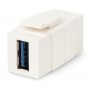 Hyperline KJ1-USB-A3-WH Вставка формата Keystone Jack с проходным адаптером USB 3.0 (Type A), ROHS, белая Hyperline KJ1-USB-A3-WH Вставка формата Keystone Jack с проходным адаптером USB 3.0 (Type A), ROHS, белая