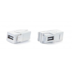 Hyperline KJ1-USB-VA2-WH Вставка формата Keystone Jack с проходным адаптером USB 2.0 (Type A), 90 градусов, ROHS, белая Hyperline KJ1-USB-VA2-WH Вставка формата Keystone Jack с проходным адаптером USB 2.0 (Type A), 90 градусов, ROHS, белая