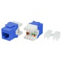 Hyperline KJ8-8P8C-C5e-180-BL Вставка Keystone Jack RJ-45(8P8C), категория 5e, тип 180 градусов, синяя Hyperline KJ8-8P8C-C5e-180-BL Вставка Keystone Jack RJ-45(8P8C), категория 5e, тип 180 градусов, синяя