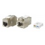 Hyperline KJ8-8P8C-C5e-180-TLS-SH-F-WH Вставка Keystone Jack RJ-45(8P8C), категория 5e, экранированная, тип 180 градусов, Toolless, белая Hyperline KJ8-8P8C-C5e-180-TLS-SH-F-WH Вставка Keystone Jack RJ-45(8P8C), категория 5e, экранированная, тип 180 градусов, Toolless, белая