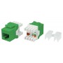 Hyperline KJ8-8P8C-C6-180-GN Вставка Keystone Jack RJ-45(8P8C), категория 6, тип 180 градусов, зеленая Hyperline KJ8-8P8C-C6-180-GN Вставка Keystone Jack RJ-45(8P8C), категория 6, тип 180 градусов, зеленая