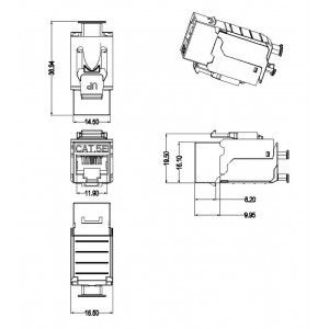 Hyperline KJ9-8P8C-C5e-90-SH-F-WH Вставка Keystone Jack RJ-45(8P8C), категория 5e, экранированная Hyperline KJ9-8P8C-C5e-90-SH-F-WH Вставка Keystone Jack RJ-45(8P8C), категория 5e, экранированная