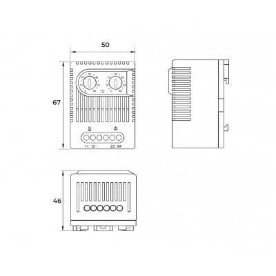 Hyperline KL-TRS-UVL-060 Термостат универсальный 0-60°C для обогрева и охлаждения, аналог ZR 011 Hyperline KL-TRS-UVL-060 Термостат универсальный 0-60°C для обогрева и охлаждения, аналог ZR 011