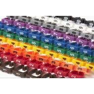 Hyperline MA-67-R Маркеры (клипсы) на кабель, защелкивающиеся D 6-7мм, 0-9, 10 цветов (100 шт.)