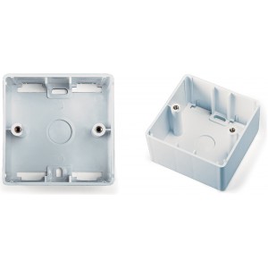 Hyperline MB-E-35 Коробка для настенного монтажа 80x80x45 мм, французский стандарт Hyperline MB-E-35 Коробка для настенного монтажа 80x80x45 мм, французский стандарт