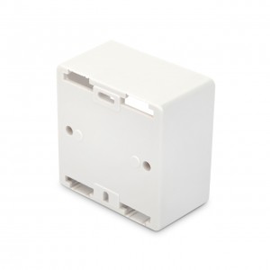 Hyperline MB-E-35 Коробка для настенного монтажа 80x80x45 мм, французский стандарт Hyperline MB-E-35 Коробка для настенного монтажа 80x80x45 мм, французский стандарт