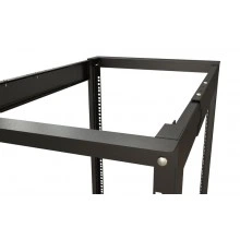 Hyperline ORK2A-2768-RAL9005 Открытая стойка 19-дюймовая (19), 27U, высота 1401 мм, двухрамная, ширина 550 мм, глубина регулируется 600-850 мм, цвет черный (RAL 9005)