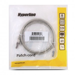 Hyperline PC-LPM-STP-RJ45-RJ45-C6-1M-LSZH-GY Патч-корд U/FTP, экранированный, Cat.6 (100% Fluke Component Tested), LSZH, 1 м, серый Hyperline PC-LPM-STP-RJ45-RJ45-C6-1M-LSZH-GY Патч-корд U/FTP, экранированный, Cat.6 (100% Fluke Component Tested), LSZH, 1 м, серый