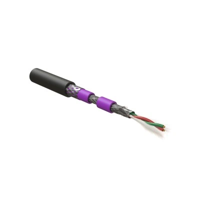 Hyperline PFDP-SF-1x2x22/1-ARM/W-PVC/PE-BK (500 м) Кабель для шины PROFIBus-DP, 1x2x22 AWG, однопроволочные жилы (solid), SF/UTP, бронированный, PVC/PE, черный Hyperline PFDP-SF-1x2x22/1-ARM/W-PVC/PE-BK (500 м) Кабель для шины PROFIBus-DP, 1x2x22 AWG, однопроволочные жилы (solid), SF/UTP, бронированный, PVC/PE, черный