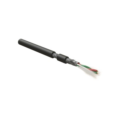 Hyperline PFDP-SF-1x2x22/1-PE-BK (500 м) Кабель для шины PROFIBus-DP, 1x2x22 AWG, однопроволочные жилы (solid), SF/UTP, PE, черный Hyperline PFDP-SF-1x2x22/1-PE-BK (500 м) Кабель для шины PROFIBus-DP, 1x2x22 AWG, однопроволочные жилы (solid), SF/UTP, PE, черный