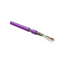 Hyperline PFDP-SF-1x2x22/19-PVC-VL (500 м) Кабель для шины PROFIBus-DP, 1x2x22 AWG, многопроволочные жилы (patch), SF/UTP, PVC, фиолетовый