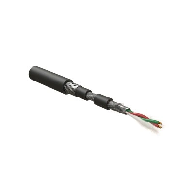 Hyperline PFDP-SF-1x2x22/7-ARM/W-SHF1/SHF1-BK (500 м) Кабель для шины PROFIBus-DP, 1x2x22 AWG, многопроволочные жилы (patch), SF/UTP, бронированный, SHF1/SHF1, черный
