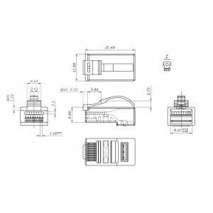 Hyperline PLEZ-8P8C-UA-C5-100 Разъем легкой оконцовки RJ-45 (8P8C) под витую пару, язычок Arch, категория 5e (50 µ/ 50 микродюймов), универсальный (для одножильного и многожильного кабеля) (100 шт.) Hyperline PLEZ-8P8C-UA-C5-100 Разъем легкой оконцовки RJ-45 (8P8C) под витую пару, язычок Arch, категория 5e (50 µ/ 50 микродюймов), универсальный (для одножильного и многожильного кабеля) (100 шт.)