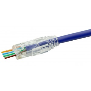 Hyperline PLEZ-8P8C-UA-C6-100 Разъем легкой оконцовки RJ-45 (8P8C) под витую пару, язычок Arch, категория 6 (50 µ/ 50 микродюймов), универсальный (для одножильного и многожильного кабеля) (100 шт.) Hyperline PLEZ-8P8C-UA-C6-100 Разъем легкой оконцовки RJ-45 (8P8C) под витую пару, язычок Arch, категория 6 (50 µ/ 50 микродюймов), универсальный (для одножильного и многожильного кабеля) (100 шт.)