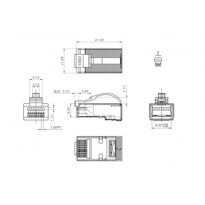 Hyperline PLEZ-8P8C-UA-C6-SH-100 Разъем легкой оконцовки RJ-45 (8P8C) под витую пару, язычок Arch, категория 6 (50 µ/ 50 микродюймов), экранированный, универсальный (для одножильного и многожильного кабеля) (100 шт.) Hyperline PLEZ-8P8C-UA-C6-SH-100 Разъем легкой оконцовки RJ-45 (8P8C) под витую пару, язычок Arch, категория 6 (50 µ/ 50 микродюймов), экранированный, универсальный (для одножильного и многожильного кабеля) (100 шт.)