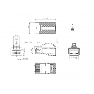 Hyperline PLEZ-8P8C-UA-C6-SH-100 Разъем легкой оконцовки RJ-45 (8P8C) под витую пару, язычок Arch, категория 6 (50 µ/ 50 микродюймов), экранированный, универсальный (для одножильного и многожильного кабеля) (100 шт.) Hyperline PLEZ-8P8C-UA-C6-SH-100 Разъем легкой оконцовки RJ-45 (8P8C) под витую пару, язычок Arch, категория 6 (50 µ/ 50 микродюймов), экранированный, универсальный (для одножильного и многожильного кабеля) (100 шт.)