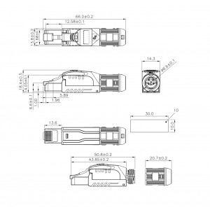 Hyperline PLUE-8P8C-S-C6A-SH-BK Разъем полевой оконцовки RJ-45 (8P8C) под витую пару, для одножильного кабеля, toolless, категория 6A, экранированный, накручивающийся хвостовик, черный Hyperline PLUE-8P8C-S-C6A-SH-BK Разъем полевой оконцовки RJ-45 (8P8C) под витую пару, для одножильного кабеля, toolless, категория 6A, экранированный, накручивающийся хвостовик, черный