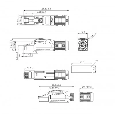 Hyperline PLUE-8P8C-S-C6A-SH-GN Разъем полевой оконцовки RJ-45 (8P8C) под витую пару, для одножильного кабеля, toolless, категория 6A, экранированный, накручивающийся хвостовик, зеленый, IDC Hyperline PLUE-8P8C-S-C6A-SH-GN Разъем полевой оконцовки RJ-45 (8P8C) под витую пару, для одножильного кабеля, toolless, категория 6A, экранированный, накручивающийся хвостовик, зеленый, IDC