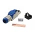 Hyperline PLUE-8P8C-S-C8-SH-BL Разъем полевой оконцовки RJ-45 (8P8C) под витую пару, для одножильного кабеля, toolless, категория 8, экранированный, накручивающийся хвостовик, синий, IDC Hyperline PLUE-8P8C-S-C8-SH-BL Разъем полевой оконцовки RJ-45 (8P8C) под витую пару, для одножильного кабеля, toolless, категория 8, экранированный, накручивающийся хвостовик, синий, IDC