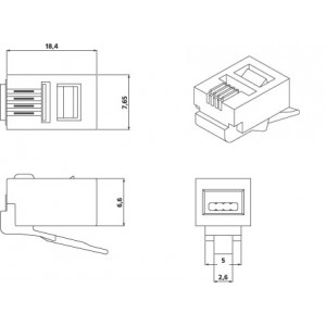 Hyperline PLUG-4P4C-P-C2-100 Телефонный разъем RJ-11(4P4C) (3 µ/ 3 микродюйма) для телефонной трубки (100 шт) Hyperline PLUG-4P4C-P-C2-100 Телефонный разъем RJ-11(4P4C) (3 µ/ 3 микродюйма) для телефонной трубки (100 шт)