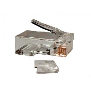Hyperline PLUG-8P8C-U-C3-100 Разъем RJ-45(8P8C) под витую пару, категория 3 (6 µ/ 6 микродюймов), универсальный (для одножильного и многожильного кабеля) (100 шт) Hyperline PLUG-8P8C-U-C3-100 Разъем RJ-45(8P8C) под витую пару, категория 3 (6 µ/ 6 микродюймов), универсальный (для одножильного и многожильного кабеля) (100 шт)