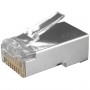 Hyperline PLUG-8P8C-U-C6-SH-100 Разъем RJ-45(8P8C) под витую пару, категория 6 (50 µ/ 50 микродюймов), экранированный, универсальный (для одножильного и многожильного кабеля) (100 шт) Hyperline PLUG-8P8C-U-C6-SH-100 Разъем RJ-45(8P8C) под витую пару, категория 6 (50 µ/ 50 микродюймов), экранированный, универсальный (для одножильного и многожильного кабеля) (100 шт)