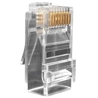 Hyperline PLUG-8P8C-UV-C6-100 Разъем RJ-45(8P8C) под витую пару, категория 6 (50 µ/ 50 микродюймов), универсальный (для одножильного и многожильного кабеля), со вставкой (100 шт) Hyperline PLUG-8P8C-UV-C6-100 Разъем RJ-45(8P8C) под витую пару, категория 6 (50 µ/ 50 микродюймов), универсальный (для одножильного и многожильного кабеля), со вставкой (100 шт)