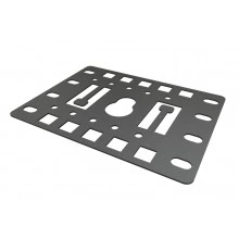 Hyperline PMR-2U-TM-RAL9005 Кронштейн 2U, Т-пазы + крепеж типа монетка, цвет черный RAL9005 (4 шт. в комплекте)